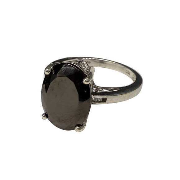 STS 925 Sterling Silver Oval Iolite Stone Ring Size 11 Cocktail Party - Picture 1 of 9